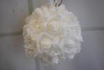 White Rose Flower Ball Large image