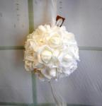 White Rose Flower Ball Medium image