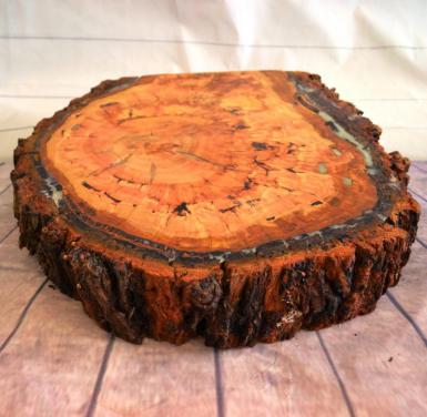 Wedding  Rustic Tree Slab Cake Stand Large - HIRE  Image 1