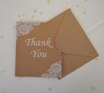 Thankyou Kraft  Card with Envelope x 10 image