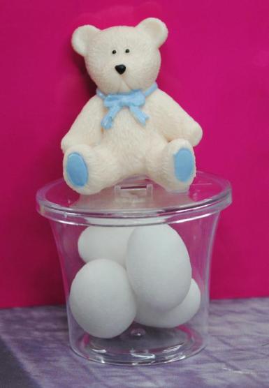 Wedding  Bomboniere - Blue Teddy Bear Pack of 4 Image 1