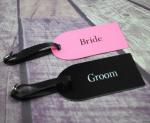 Bride and Groom Honeymoon luggage tags - 2pc image