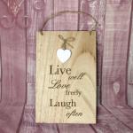 Wall Plaque - Live Well Love Freely image