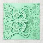 Gorgeous Lace Pocket Laser Cut Wedding Invitation Card  (Matching Laser Cut Cards Available) image