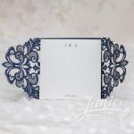 Symmetrical Lace Pocket Laser Cut Wedding Invitation Card image