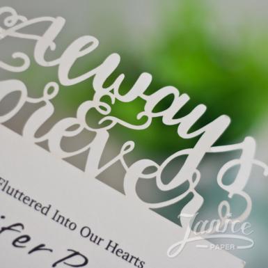 Wedding  Always Love Laser Cut Wedding Invitation Card Image 1