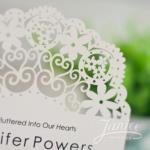 Bohemian Floral Design Laser Cut Wedding Invitation image