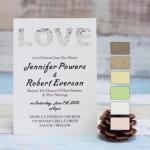 Unique Love Shaped Laser Cut Wedding Invites image