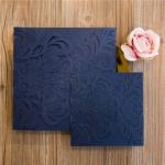 Up-Scale Graceful Laser Cut Pocket Available Wedding Invitation  ( 8.1 * 8.1 inch) image
