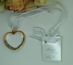 Gold Heart Charm with Diamante Bling image