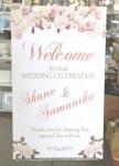 Welcome Sign - Vintage Peach Roses image