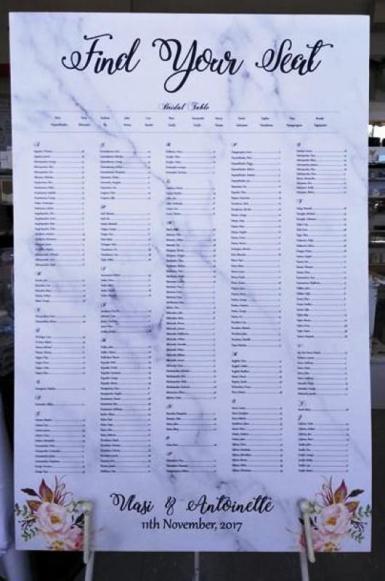 Wedding  Seating Chart - Marble Look Image 1