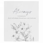 Silver Always Verse Table Sign - Love Quote image