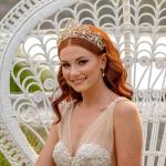 Chrysalini Gold Bridal Crown, Wedding Tiara - THEMIS image