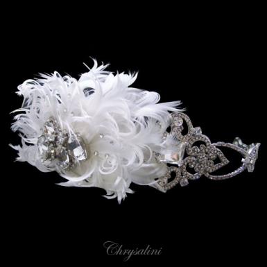 Chrysalini Bridal Headband, Wedding Vine Hairpiece with Crystals - E91669 E91669 Image 1