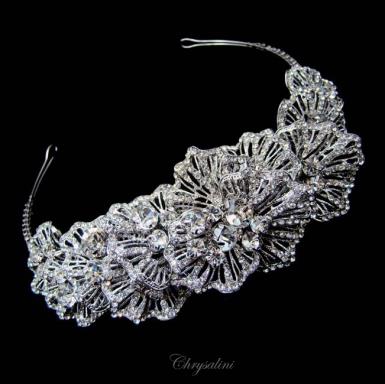 Chrysalini Bridal Headband, Wedding Vine Hairpiece with Crystals - E91707 E91707-1 Image 1