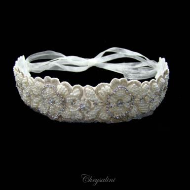 Chrysalini Bridal Headband, Wedding Vine Hairpiece with Crystals - E92203 E92203 Image 1