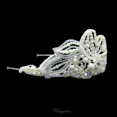 Chrysalini Bridal Headband, Wedding Vine Hairpiece with Crystals - E93994 E93994 Image 1