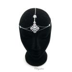 Chrysalini Bridal Headband, Wedding Vine Hairpiece with Crystals - HB0802 image