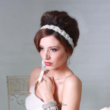 Chrysalini Bridal Headband, Wedding Vine Hairpiece with Crystals - HB19901 HB19901 Image 1