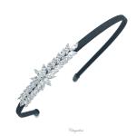 Chrysalini Bridal Headband, Wedding Vine Hairpiece with Crystals - HB3000 image