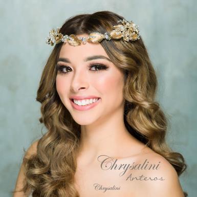 Chrysalini Designer Wedding Hairpiece, Deluxe Bridal Fascinator - ANTEROS ANTEROS Image 1