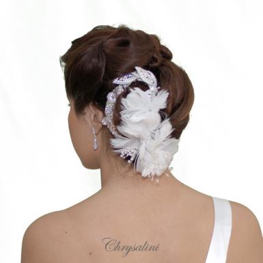 Chrysalini Designer Wedding Hairpiece, Deluxe Bridal Fascinator - AR67076 AR67076 Image 1