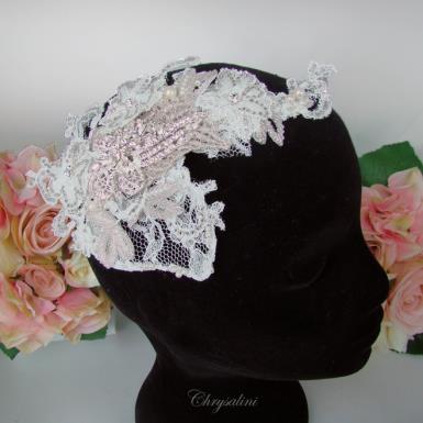 Chrysalini Designer Wedding Hairpiece, Deluxe Bridal Fascinator - LEANNE LEANNE | Crystal Floral Bridal Headpiece Image 1