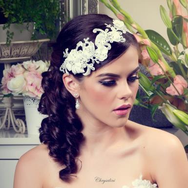 Chrysalini Designer Wedding Hairpiece, Deluxe Bridal Fascinator - MIA MIA | LACE Image 1