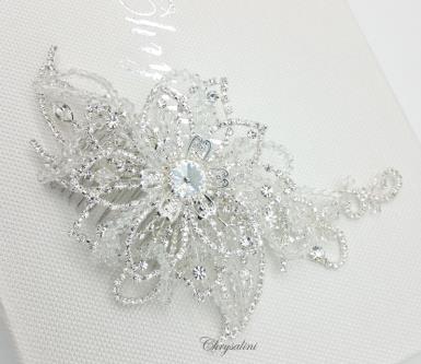Chrysalini Designer Wedding Hairpiece, Deluxe Bridal Fascinator - R65234 R65234 Image 1