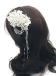 Chrysalini Designer Wedding Hairpiece, Deluxe Bridal Fascinator - R66451FR image