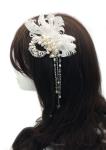Chrysalini Designer Wedding Hairpiece, Deluxe Bridal Fascinator - R66905 image