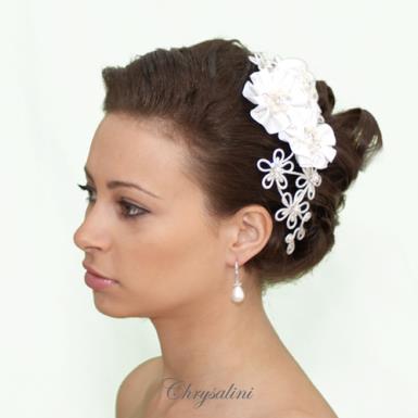 Chrysalini Designer Wedding Hairpiece, Deluxe Bridal Fascinator - R67665 R67665 Image 1