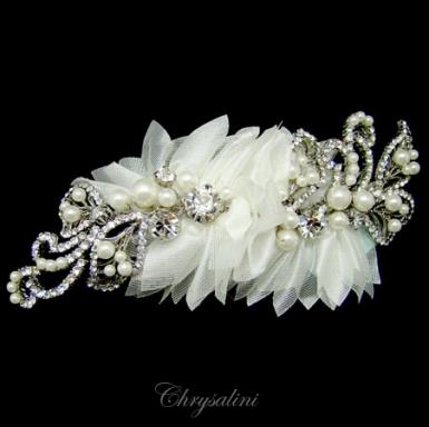 Chrysalini Designer Wedding Hairpiece, Deluxe Bridal Fascinator - R69489 R69489 | LIMITED STOCK Image 1