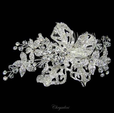 Chrysalini Designer Wedding Hairpiece, Deluxe Bridal Fascinator - R80780 R80780 Image 1