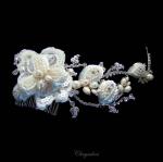 Chrysalini Designer Wedding Hairpiece, Deluxe Bridal Fascinator - R81801 image