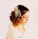Chrysalini Designer Wedding Hairpiece, Deluxe Bridal Fascinator - R819621 image