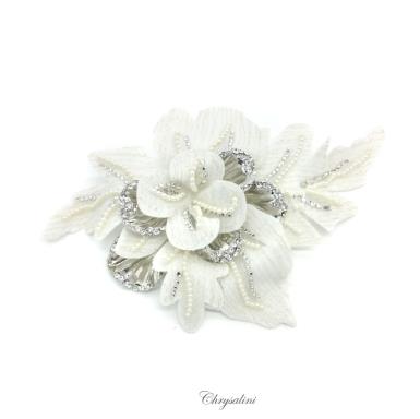 Chrysalini Designer Wedding Hairpiece, Deluxe Bridal Fascinator - R83111 R83111 Image 1