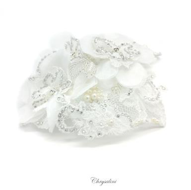 Chrysalini Designer Wedding Hairpiece, Deluxe Bridal Fascinator - R84328 R84328 Image 1