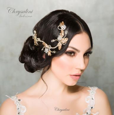 Chrysalini Designer Wedding Hairpiece, Deluxe Bridal Fascinator - SABRINA SABRINA Image 1