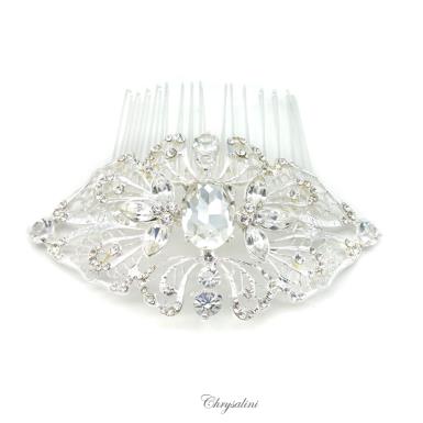 Chrysalini Crystal Bridal Crown, Wedding Comb Hairpiece - C4204 C4204  | GOLD Image 1