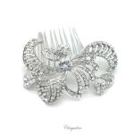 Chrysalini Crystal Bridal Crown, Wedding Comb Hairpiece - C6570 image