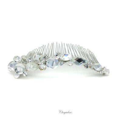 Chrysalini Crystal Bridal Crown, Wedding Comb Hairpiece - R63364 R63364 | SILVER Image 1
