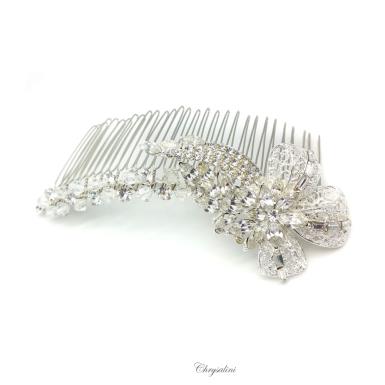 Chrysalini Crystal Bridal Crown, Wedding Comb Hairpiece - R63380 R63380 | SILVER Image 1