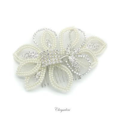Chrysalini Crystal Bridal Crown, Wedding Comb Hairpiece - R67457 R67457 | PEARLS Image 1