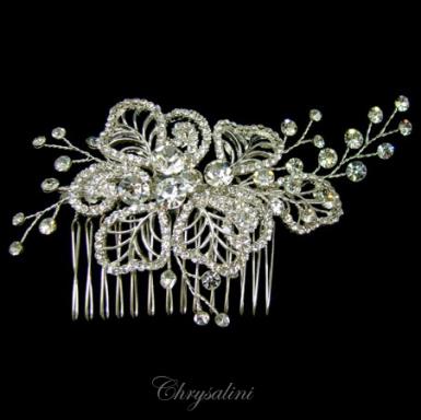 Chrysalini Crystal Bridal Crown, Wedding Comb Hairpiece - R69055 R69055-LIMITED STOCK Image 1