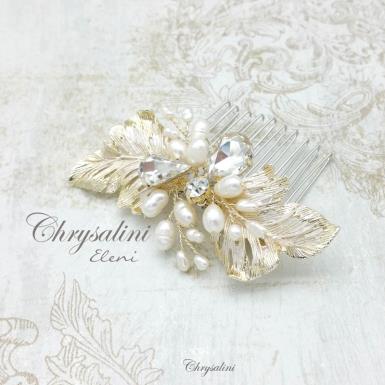 Chrysalini Crystal Bridal Crown, Wedding Comb Hairpiece - HD2000G HD2000G Image 1