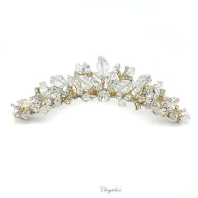 Chrysalini Crystal Bridal Crown, Wedding Comb Hairpiece - R62260G R62260G Image 1