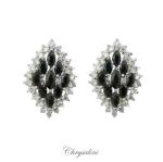 Bridal Jewellery, Chrysalini Wedding Earrings with Crystals - XPE085 image
