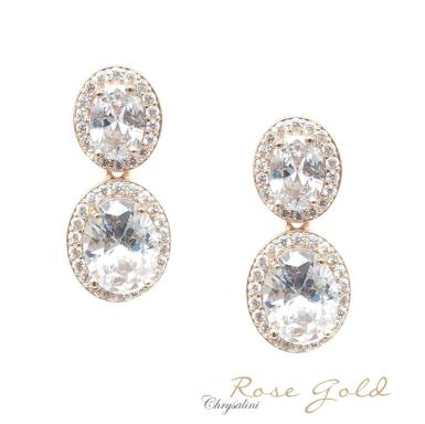 Bridal Jewellery, Chrysalini Wedding Earrings with Crystals - BAE0071 BAE0071 (SMALL) | LIMITED STOCK Image 1